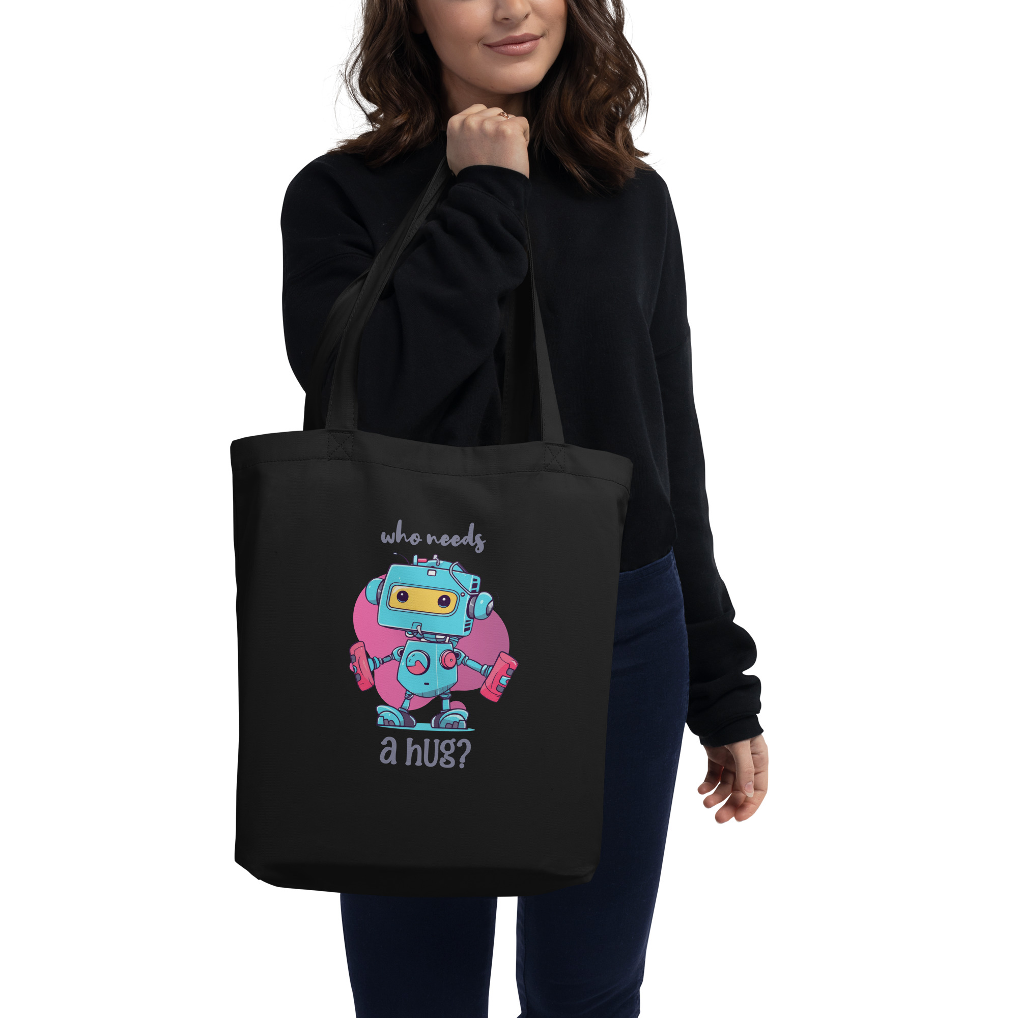 Eco-Friendly Robo-Hug Tote Bag – Carry Cuteness Sustainably! - Image 4