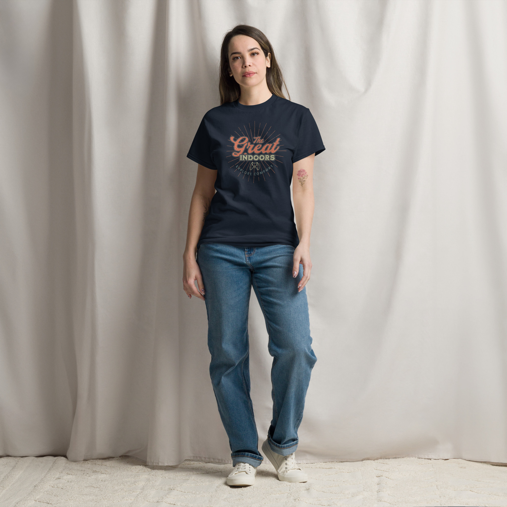 Level Up Your Comfort Game with ‘The Great Indoors’ Raglan Tshirt! – Men’s classic tee - Image 3