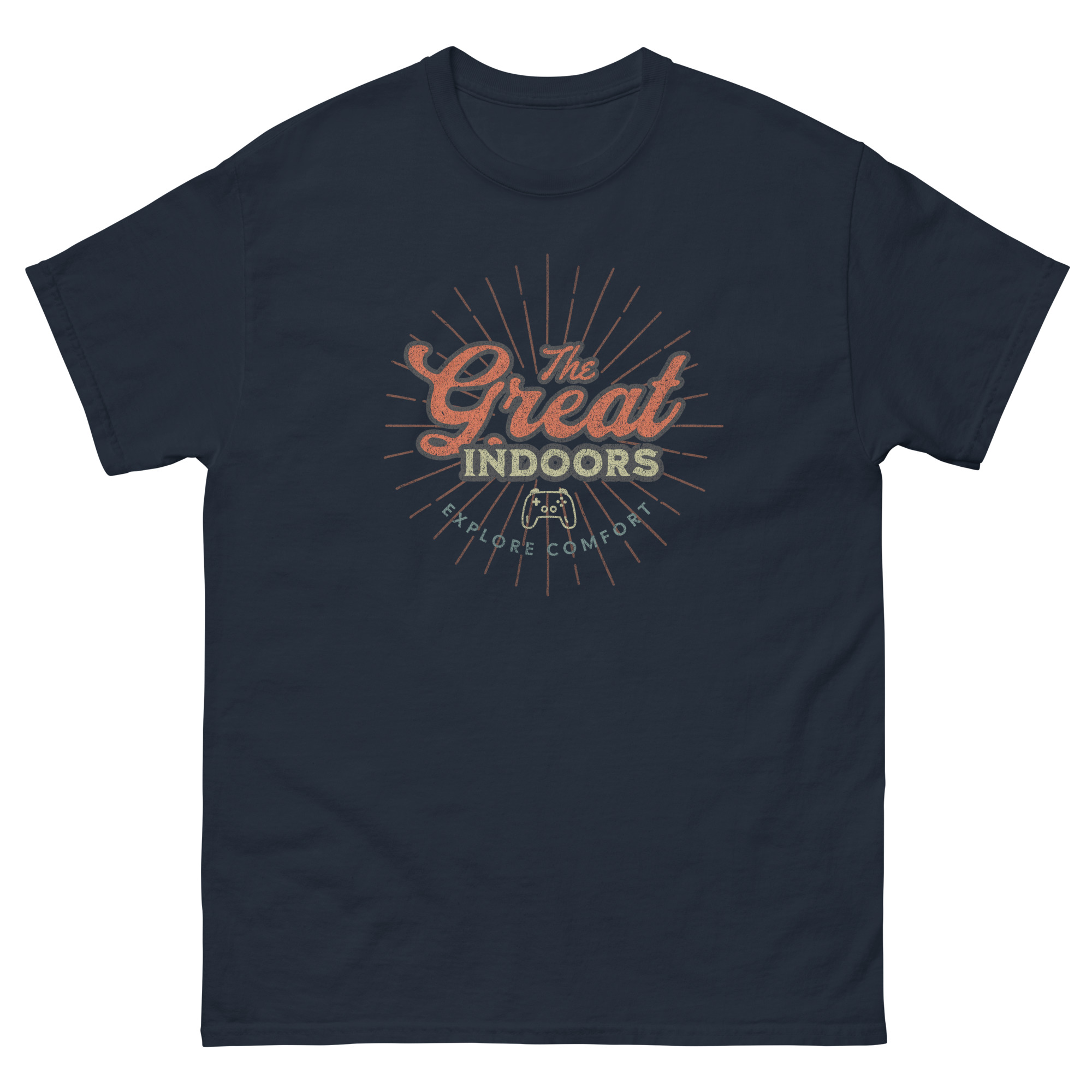 Level Up Your Comfort Game with ‘The Great Indoors’ Raglan Tshirt! – Men’s classic tee - Image 5